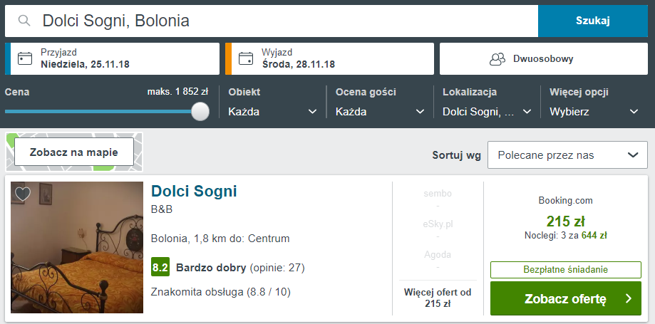 Bolonia noclegi