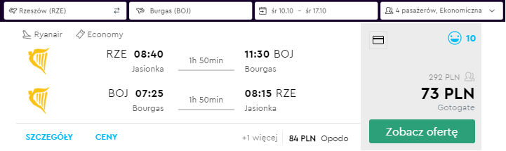 Burgas loty