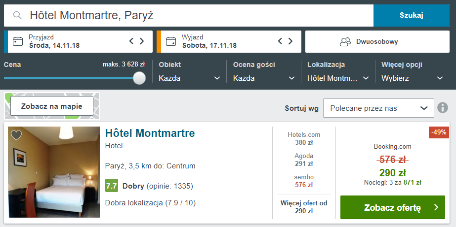 Paryż loty