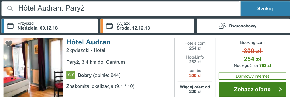 zarezerwuj hotel w paryzu