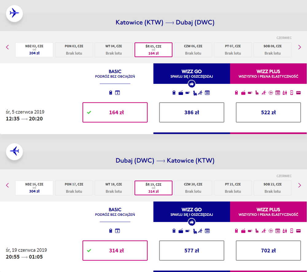 loty do dubaju z katowic