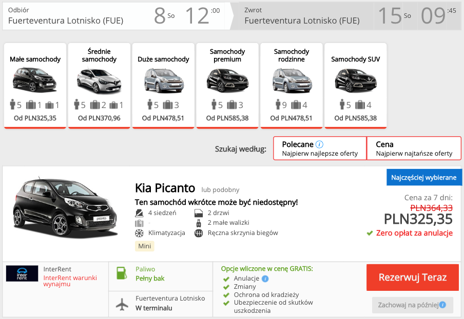 zarzerwuj auto