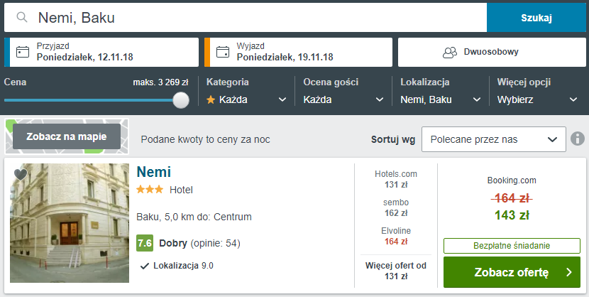 Rezerwacja obiektu