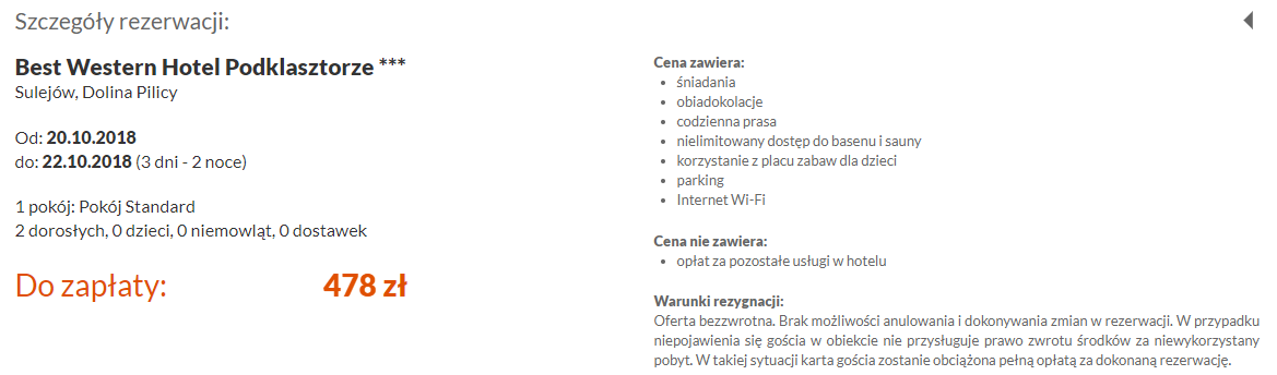 Travelist potwierdzenie