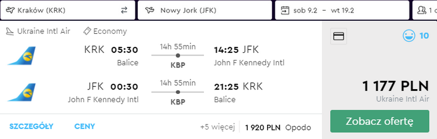 Nowy Jork loty