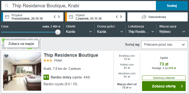 Rezerwacja obiektu