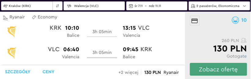 zarzerwuj loty do walencji