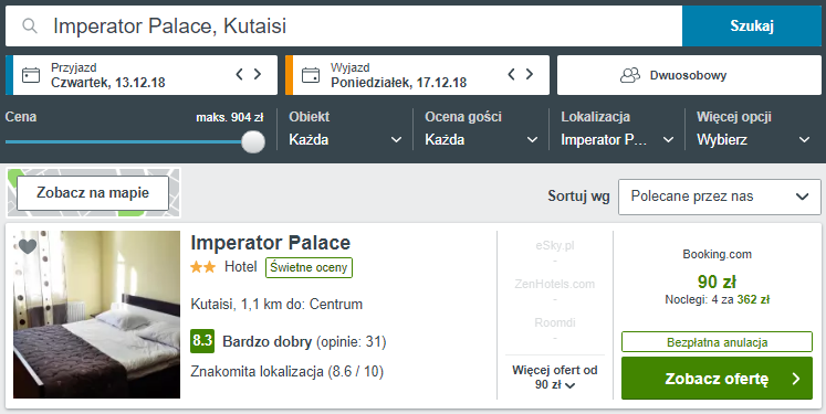 Rezerwacja obiektu