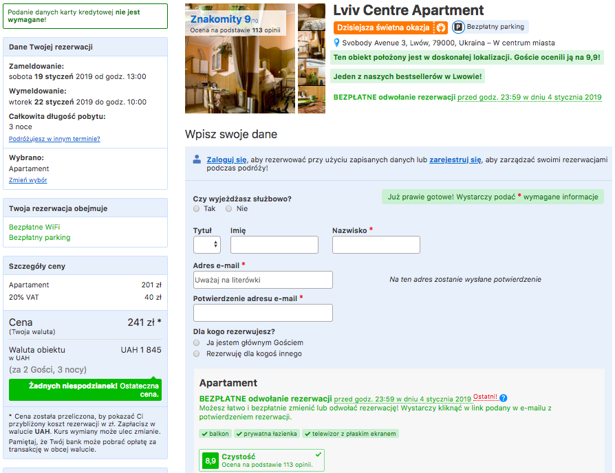 zarezerwuj hotel we lwowie