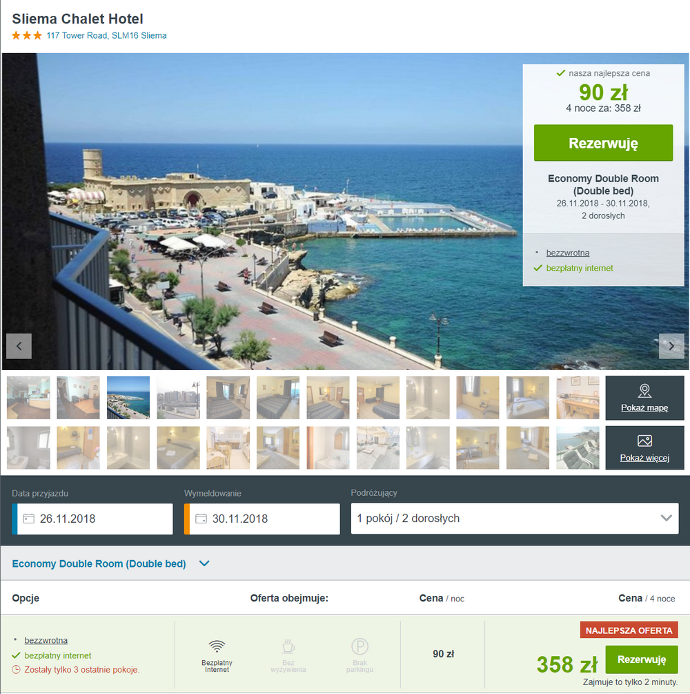 malta noclegi sliema