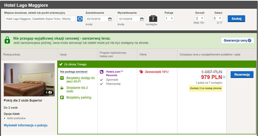 noclegi nad włoskim jeziorem