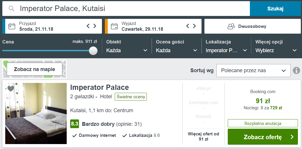 kutaisi noclegi tanie