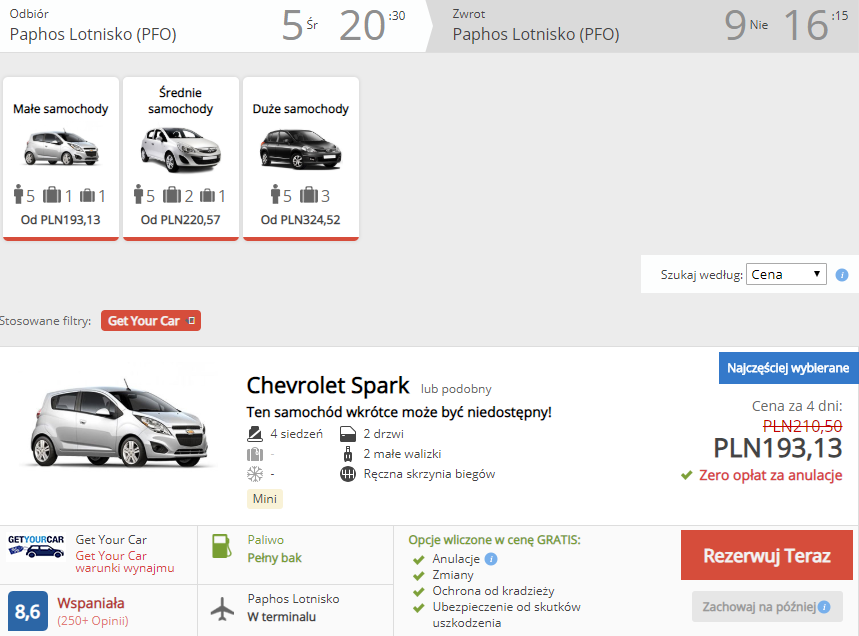 rezerwacja auta