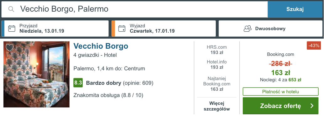 zarezerwuj hotel w palermo