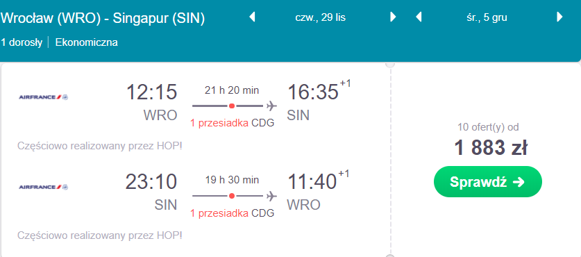 singapur z wrocławia