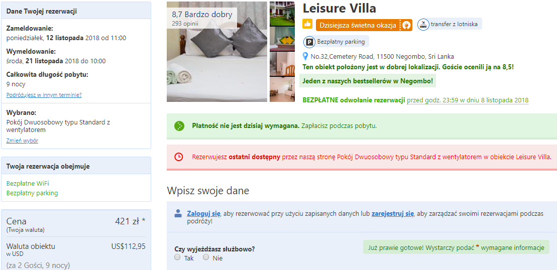 rezerwacja noclegów