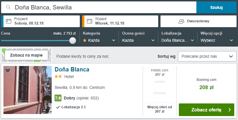 Rezerwacja obiektu