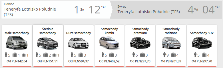 Rezerwacja auta