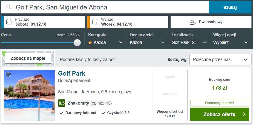 Rezerwacja obiektu