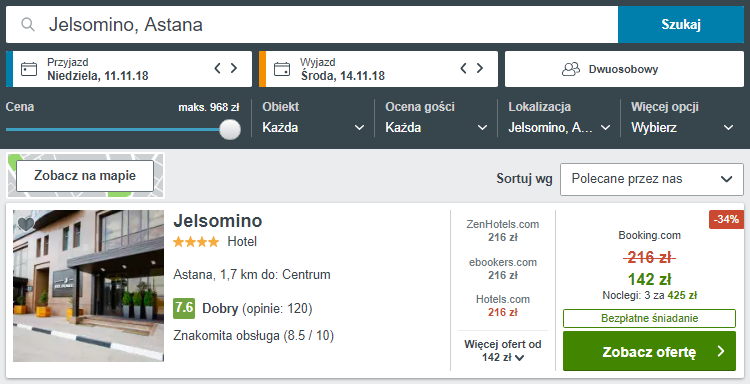 Rezerwacja obiektu