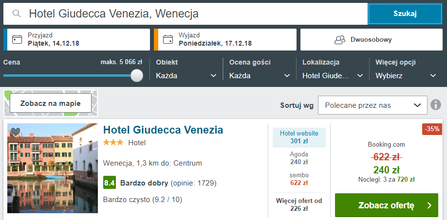 Wenecja noclegi