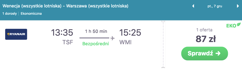 zarezerwuj lot do warszawy