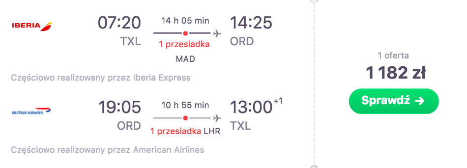 zarzerwuj loty do chicago