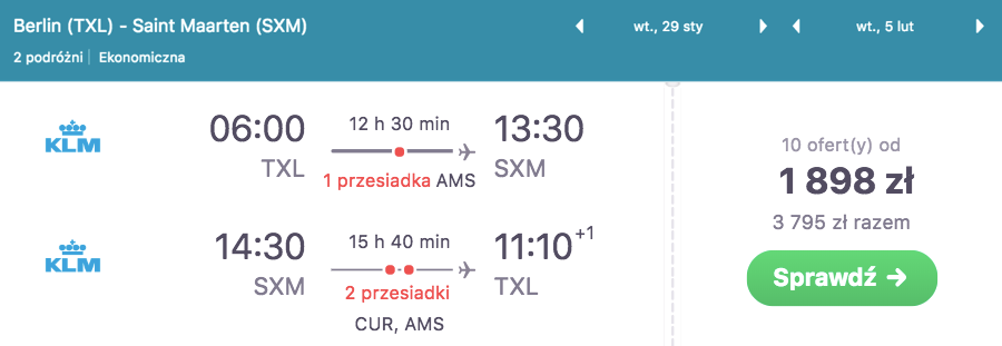 zarezerwuj loty na karaiby