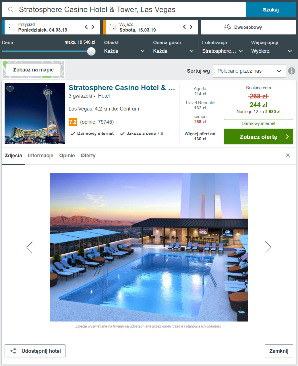 vegas noclegi