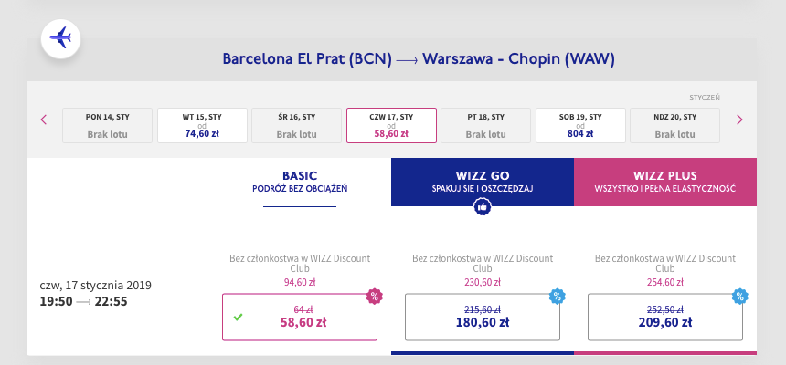 loty do barcelony z warszawy