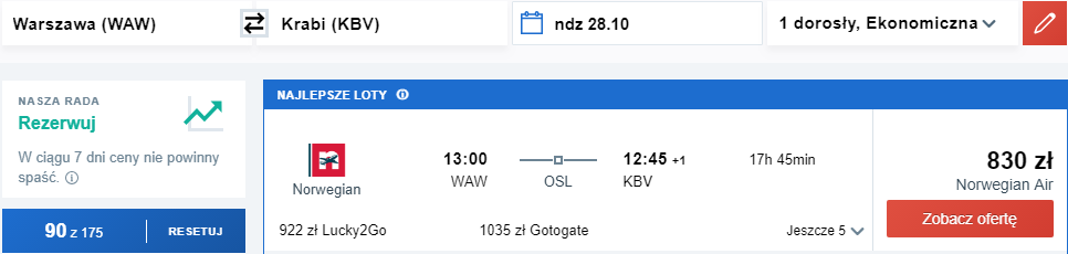 Rezerwacja przelotów