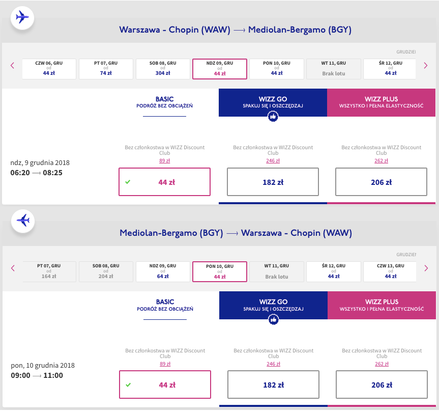 zarzerwuj loty do bergamo