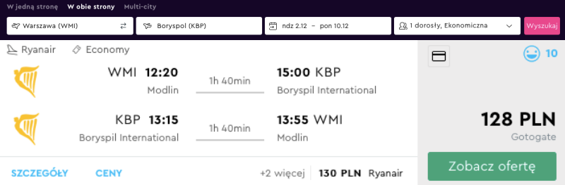 loty kijów
