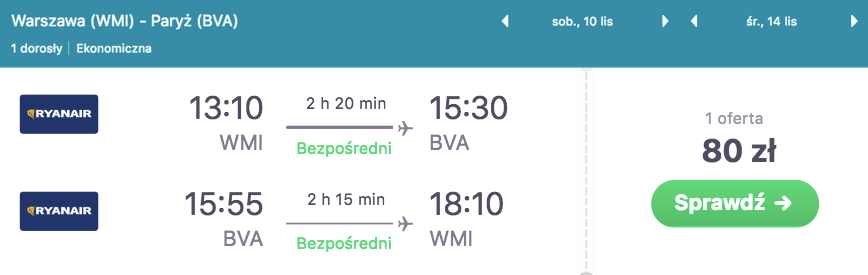 zarzerwuj loty do paryza
