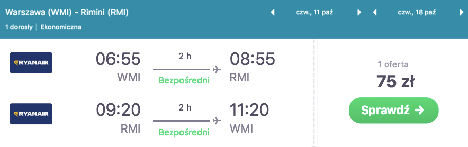 zarzerwuj loty do rimini