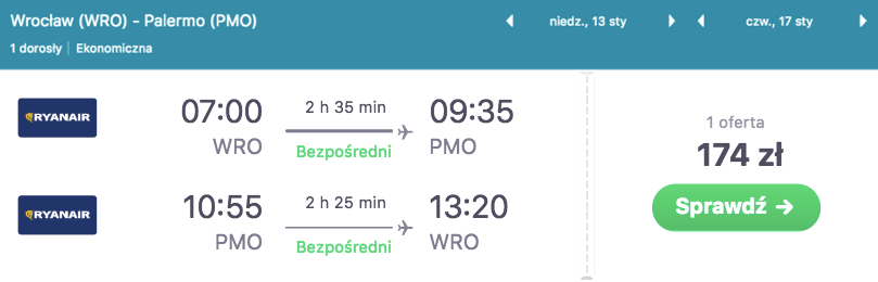 zarzerwuj loty do palermo