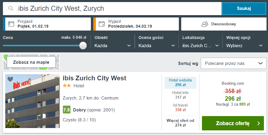 Zurych hotel