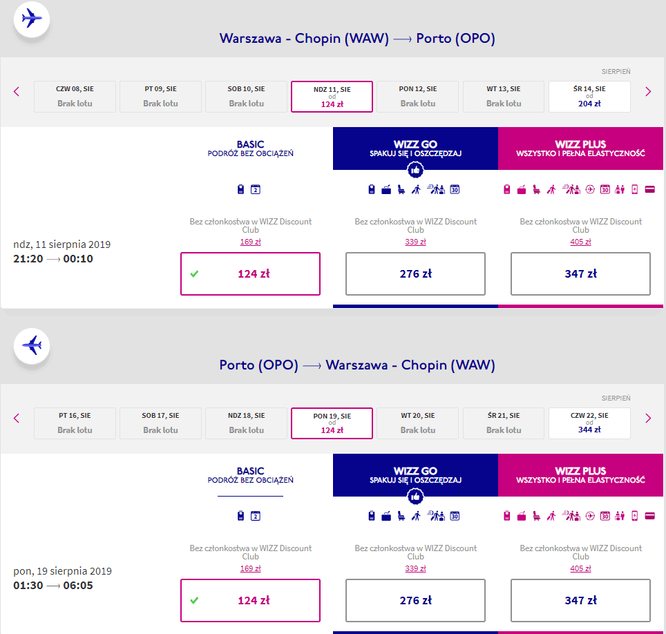 rezerwacja lotów do porto