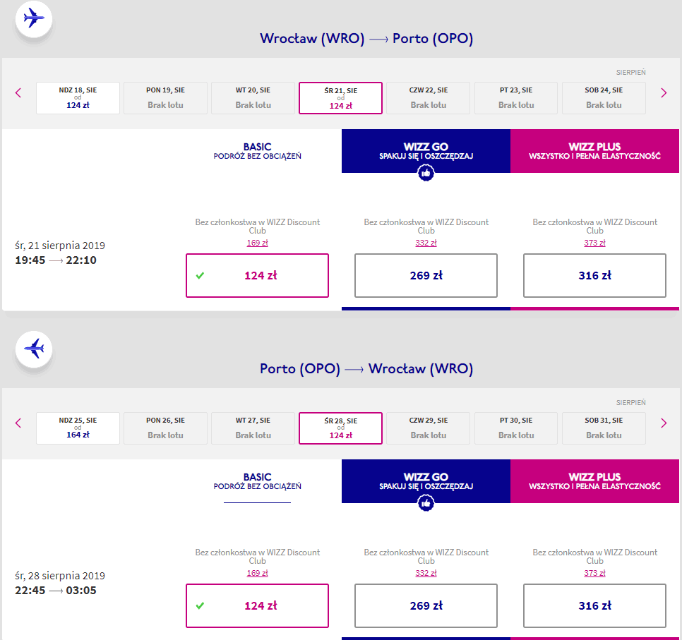 rezerwacja lotów do porto