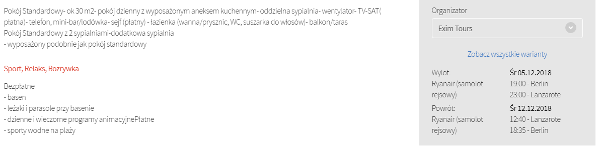 Lanzarote rezerwacja