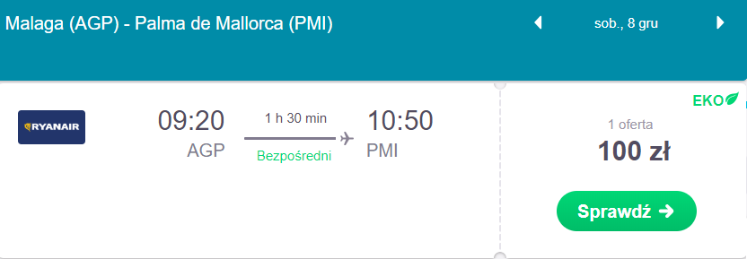 loty na majorkę