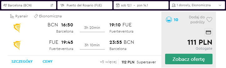 Fuerteventura loty