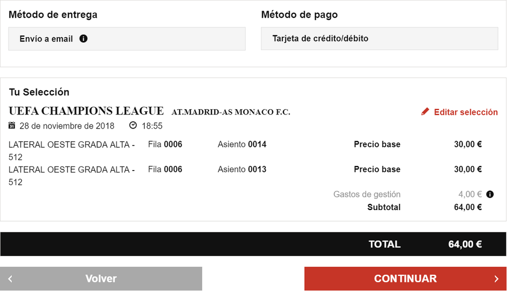 atletico bilet na mecz