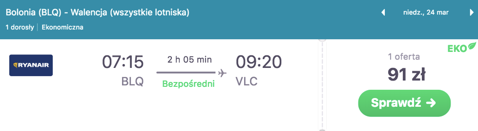 zarezerwuj loty do walencji