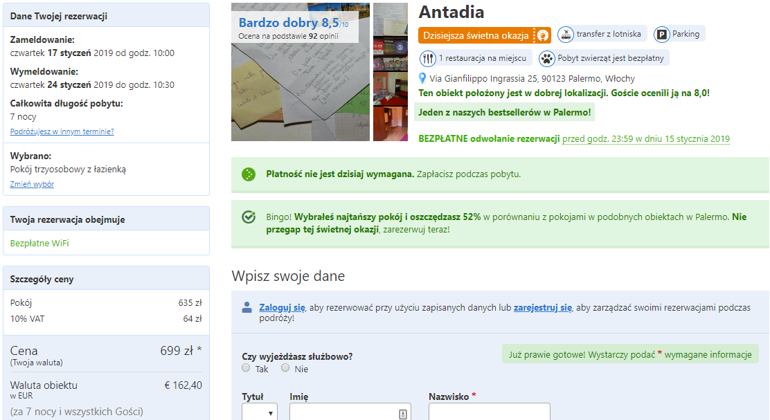 rezerwacja noclegów