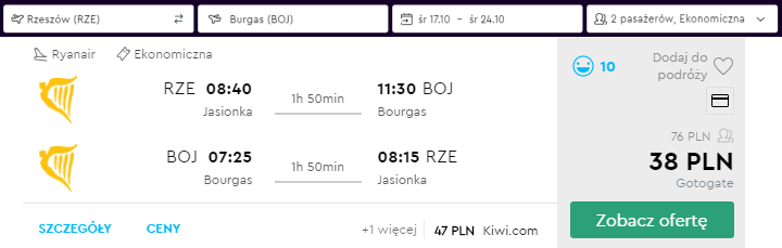 Burgas loty