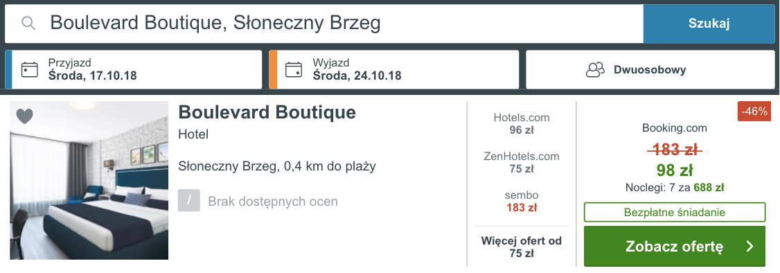 zarezerwuj hotel w burgas