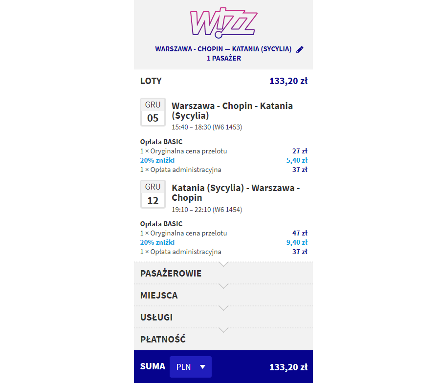tanie loty z warszawy na sycylię