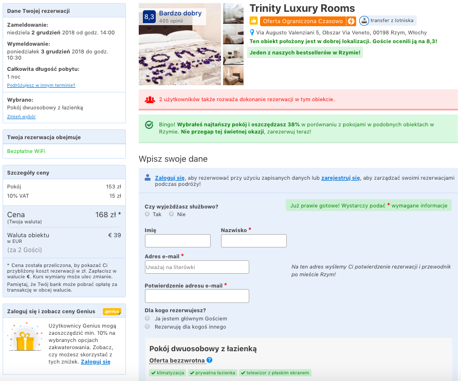 zarezerwuj hotel w rzymie