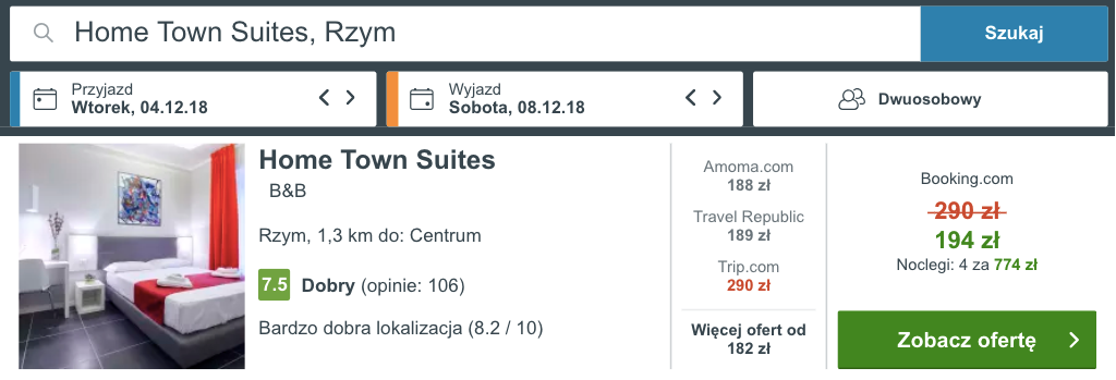 zarezerwuj hotel w rzymie